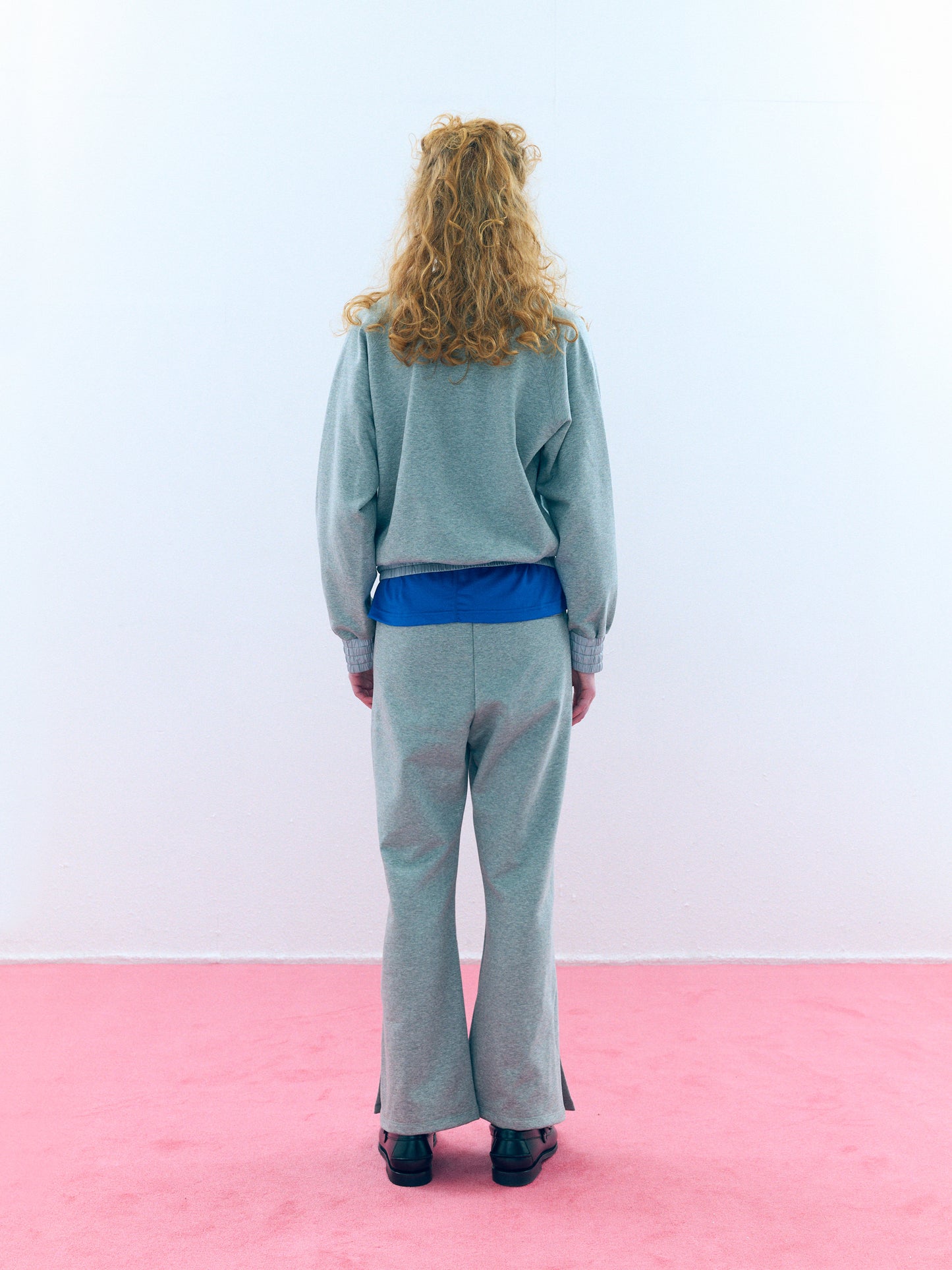 【Pre Order】Slit Flare Sweatpants(Heather Gray)
