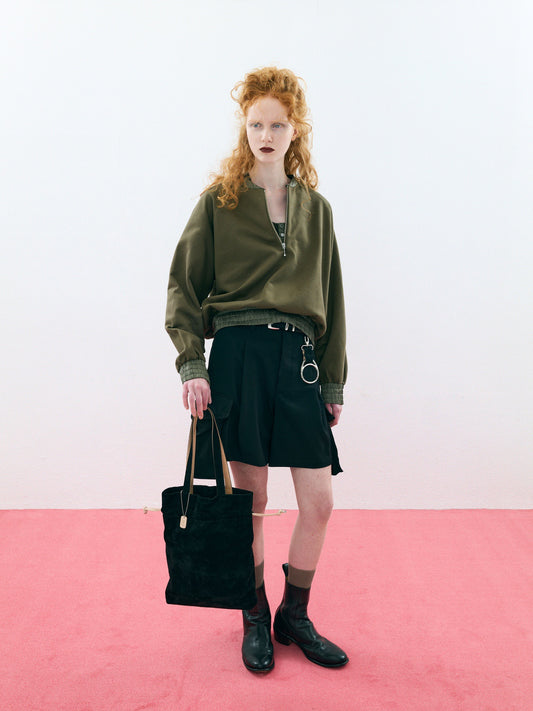 【Pre Order】Layered Cargo Shorts ( Black )