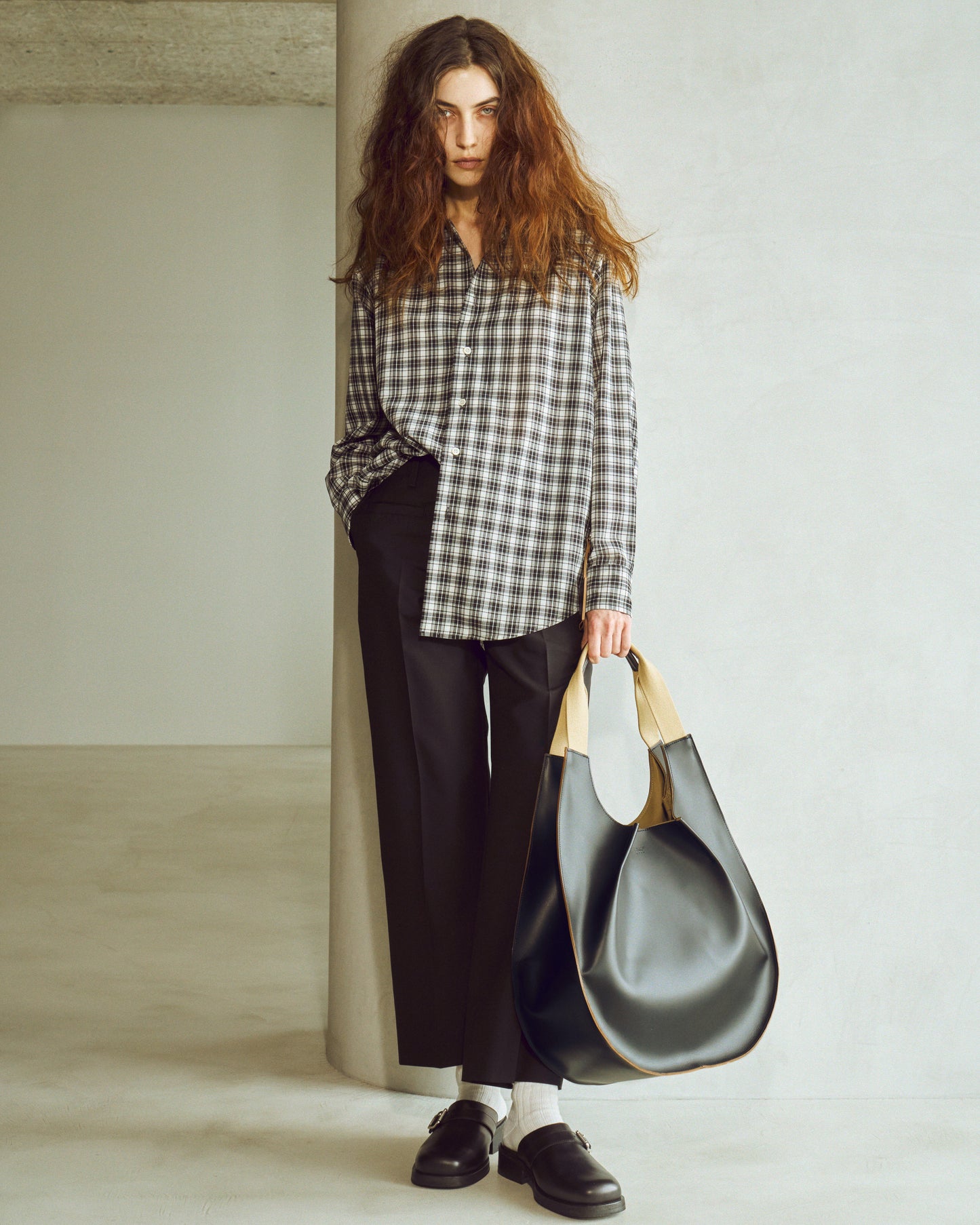 【PRE ORDER】Dress Check Shirt(Black Check)
