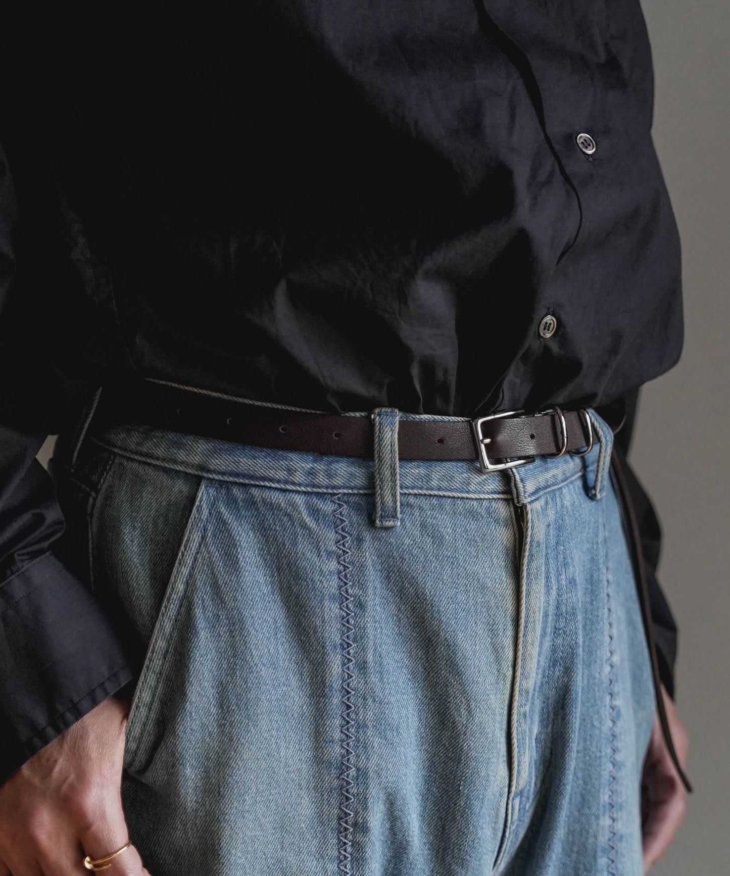 【PRE ORDER】Leather Long Belt (BROWN)