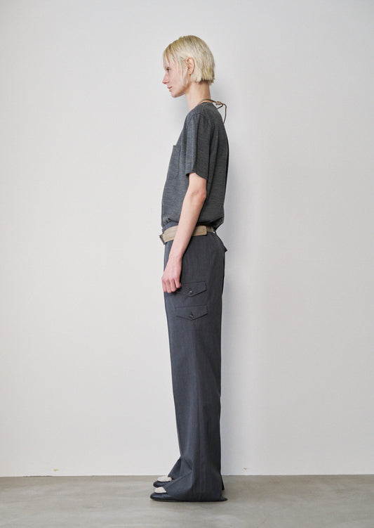 Two-Tone T Shirt(M.Gray x Navy)