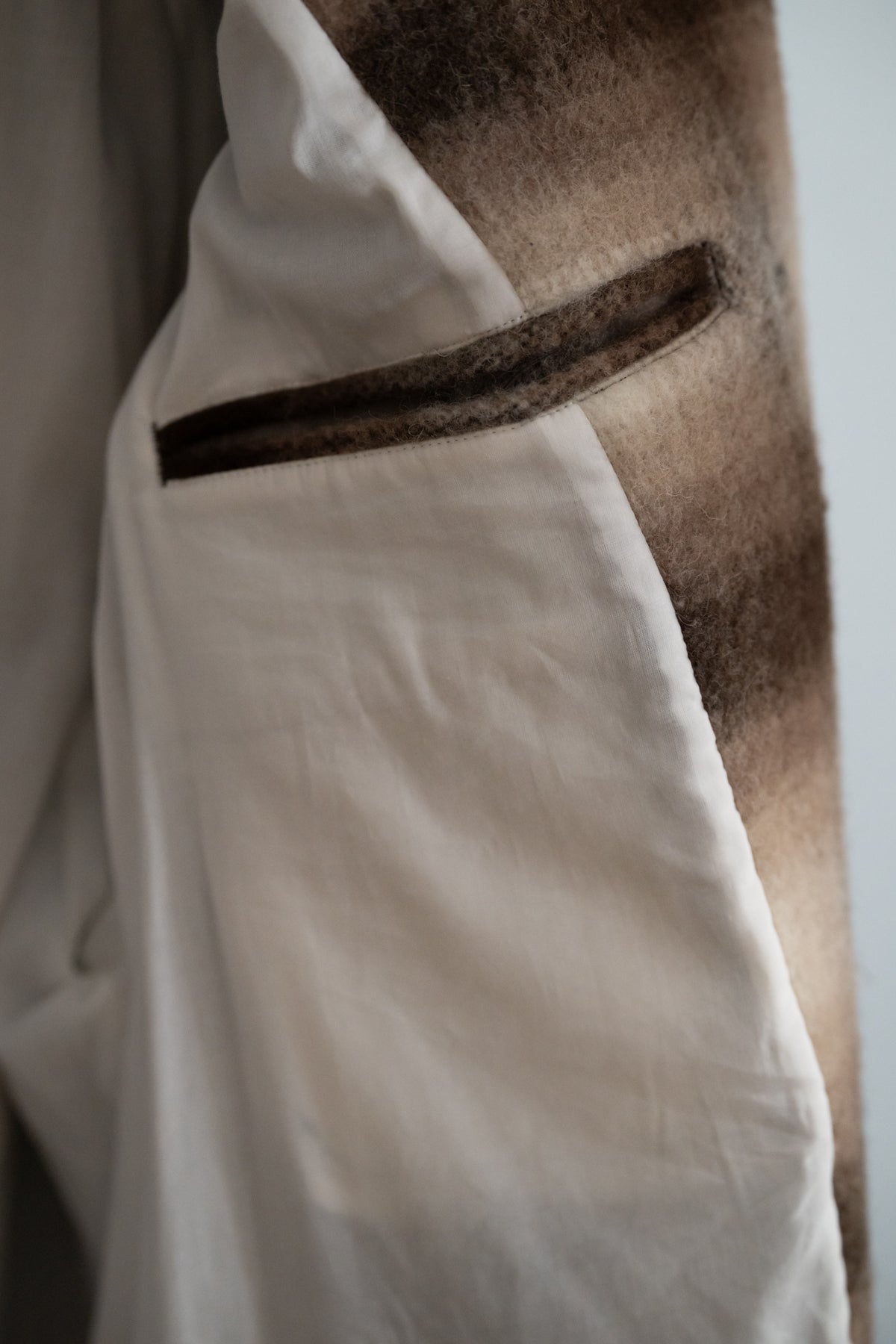 Wool Baggy Coat(Beige Check)