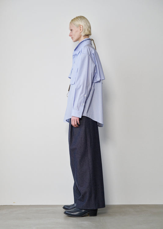 Layered Shirt (Sax Stripe)