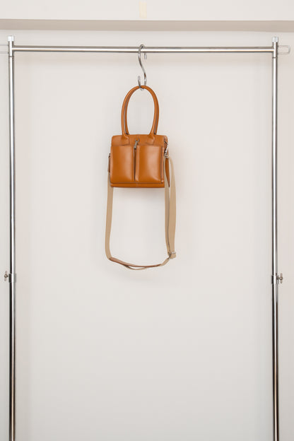 【PRE ORDER】P.Rectangle [Leather Helmet Bag・Play](Camel)
