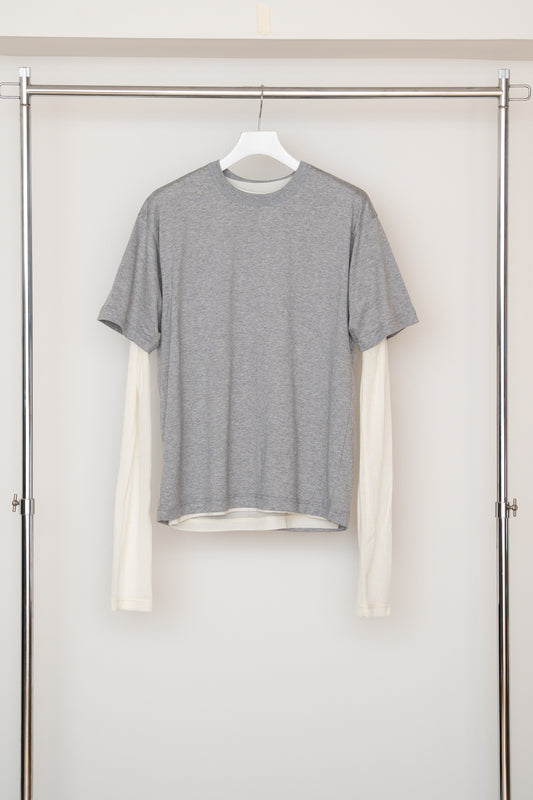 【PRE ORDER】Layered T-shirt(Gray x O.white)