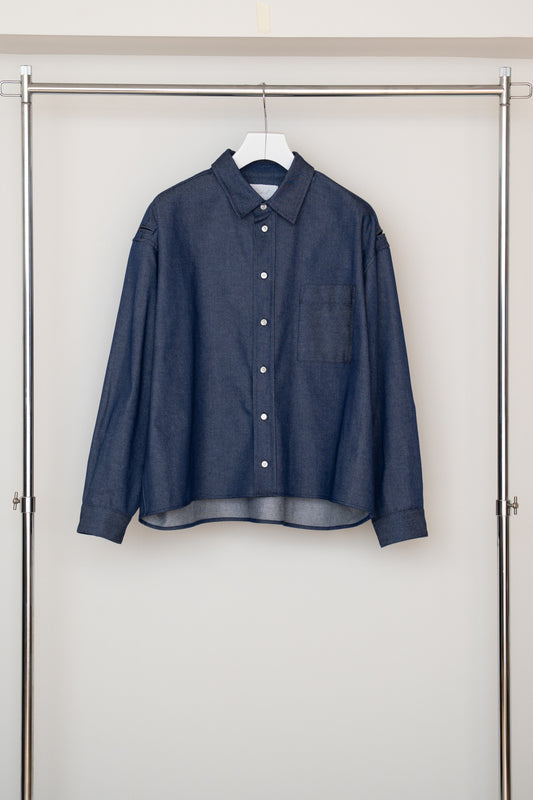 【PRE ORDER】Cropped Pocket Shirt(Indigo)