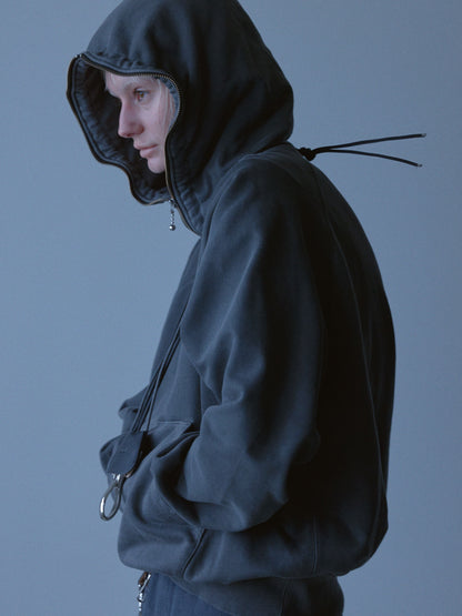 Processed Half-Zip Sweat Hoodie(Gray)