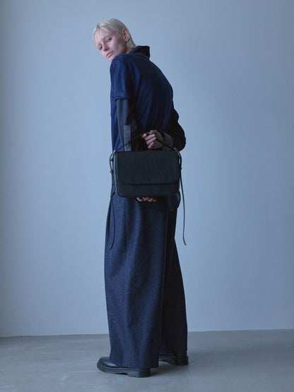 Leather Shoulder Bag [Dumbo](Black)