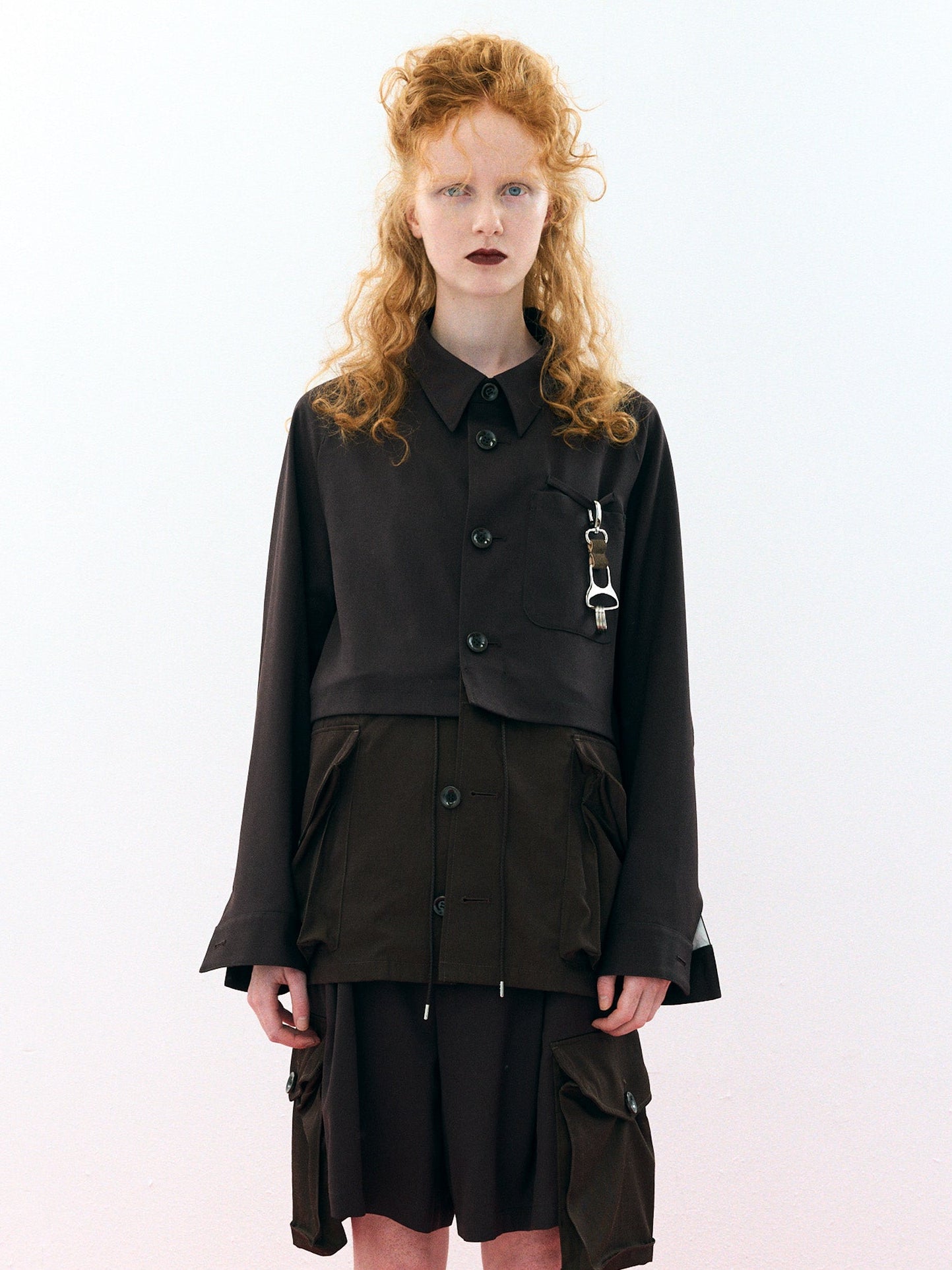 【Pre Order】Layered Military Coat ( Brown )
