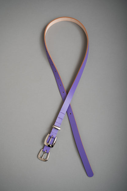 【PRE ORDER】Elongated [Leather Belt](Lavender)