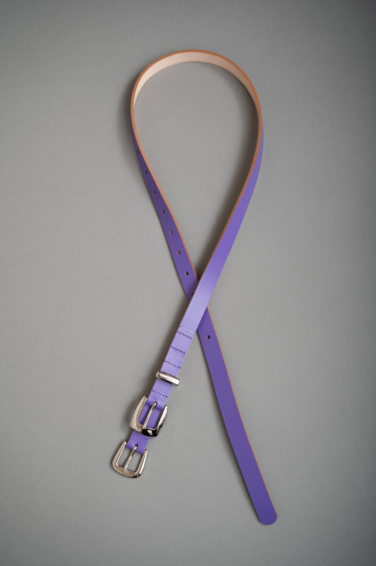 【PRE ORDER】Elongated [Leather Belt](Lavender)