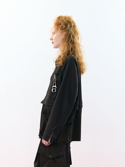 【Pre Order】Layered Military Coat ( Brown )