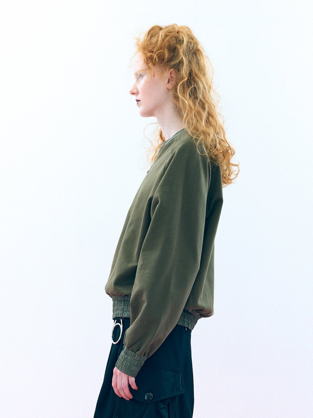 【Pre Order】Half-Zip Sweatshirt ( Khaki )