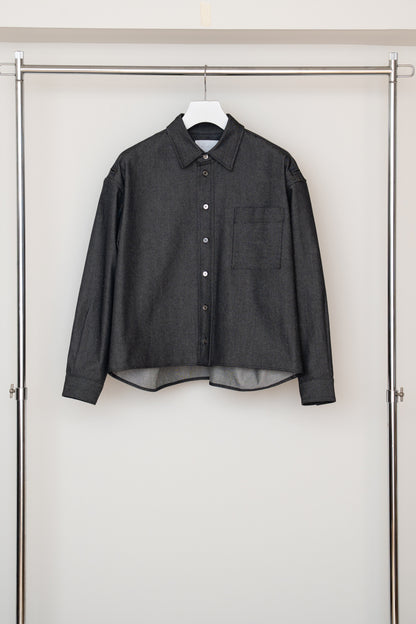 【PRE ORDER】Cropped Pocket Shirt(Black)