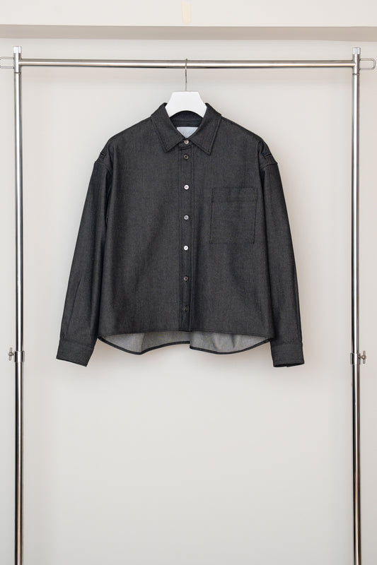 【PRE ORDER】Cropped Pocket Shirt(Black)
