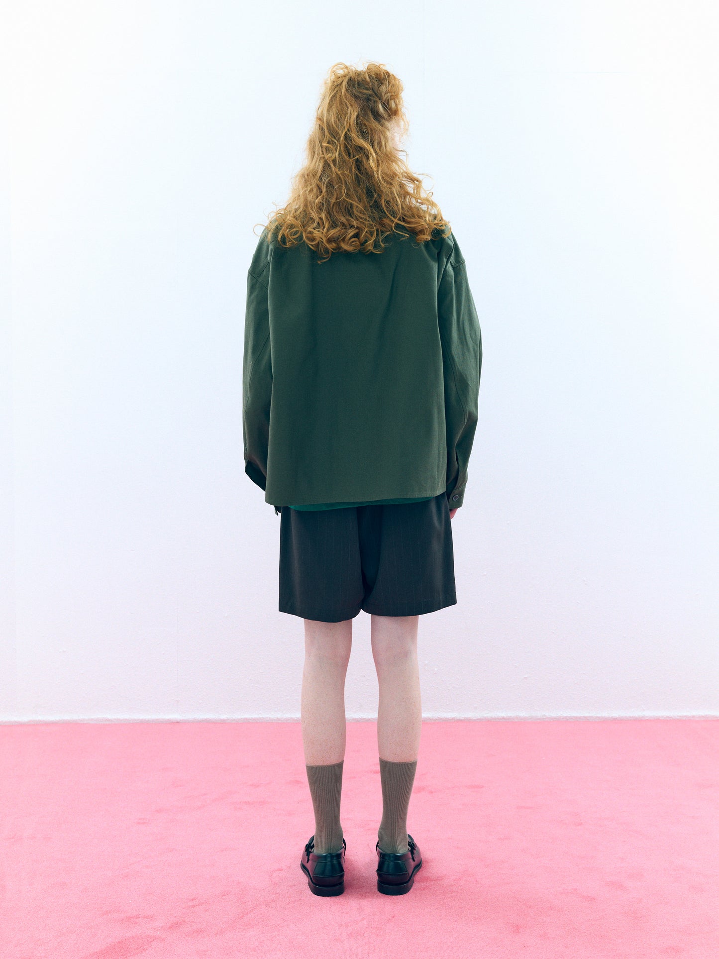 【Pre Order】Dressy Easy Shorts ( Khaki Stripe )