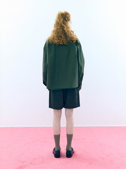 【Pre Order】Dressy Easy Shorts ( Khaki Stripe )