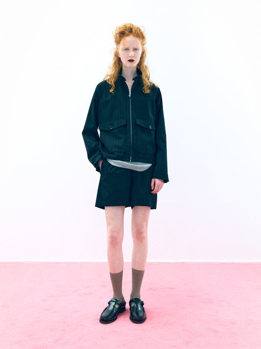 【Pre Order】Dressy Easy Shorts ( Black Stripe )