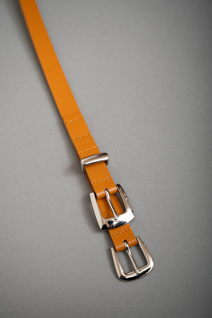 【PRE ORDER】Elongated [Leather Belt](Camel)