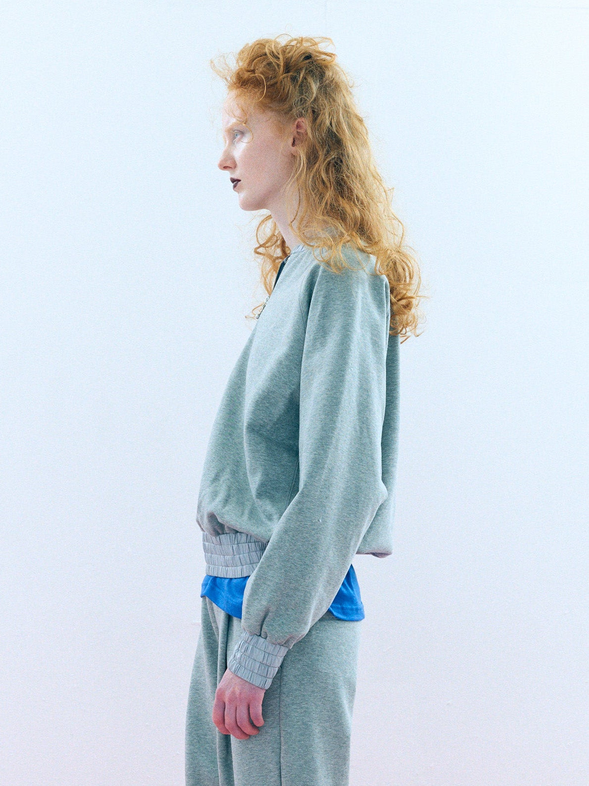 【Pre Order】Half-Zip Sweatshirt ( Heather Gray )