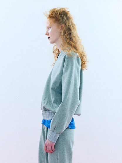 【Pre Order】Half-Zip Sweatshirt ( Heather Gray )