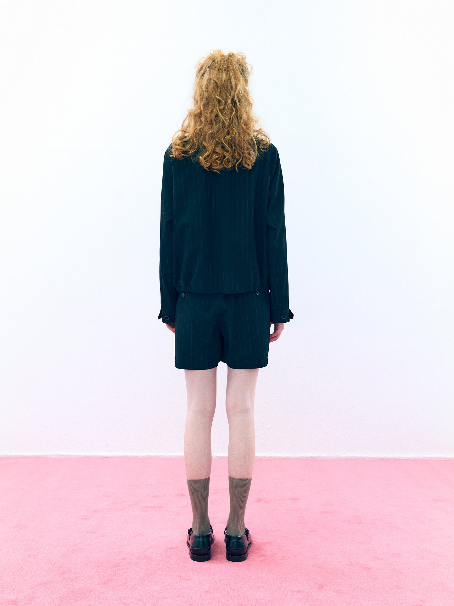 【Pre Order】Dressy Easy Shorts ( Black Stripe )