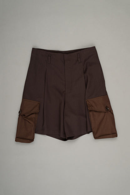 【Pre Order】Layered Cargo Shorts ( Brown )