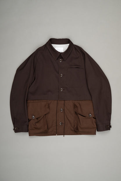 【Pre Order】Layered Military Coat ( Brown )