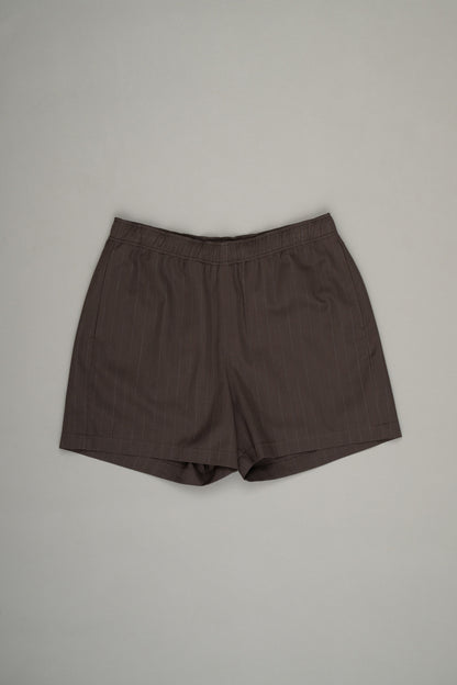 【Pre Order】Dressy Easy Shorts ( Khaki Stripe )