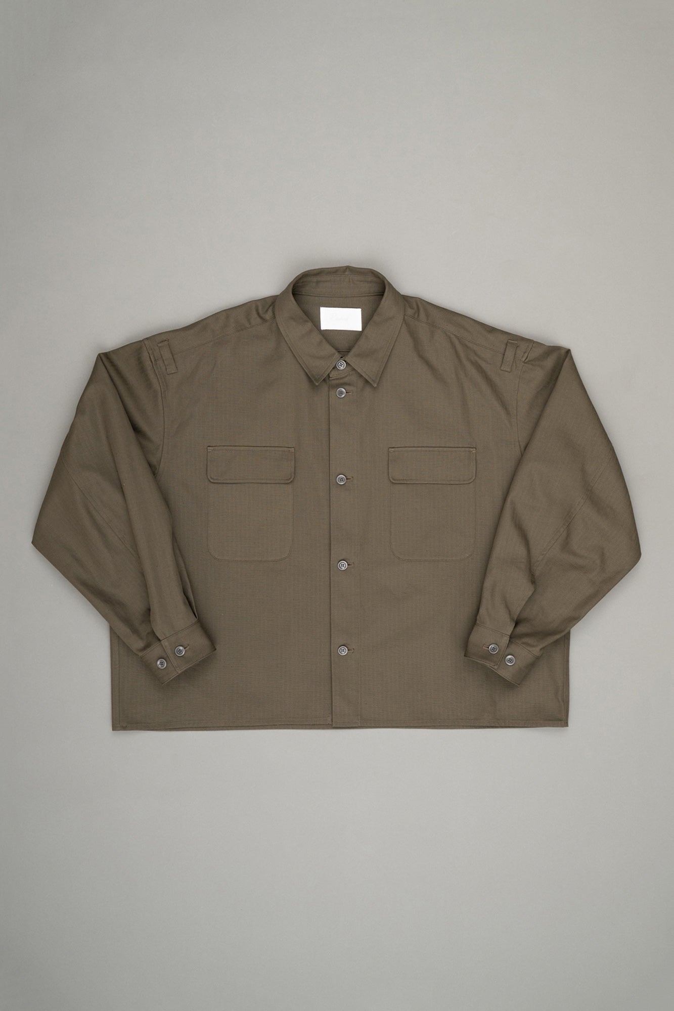 【Pre Order】Over Officer Shirt Jacket ( Khaki )