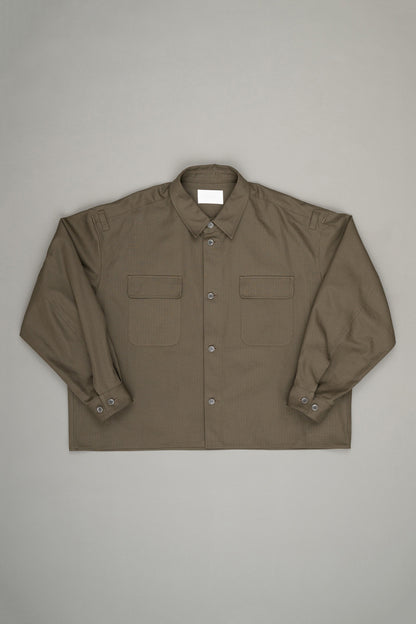 【Pre Order】Over Officer Shirt Jacket ( Khaki )