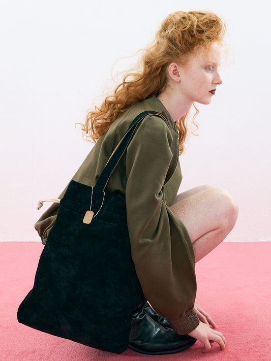 【Pre Order】Drawstring Tote Bag ( Black )