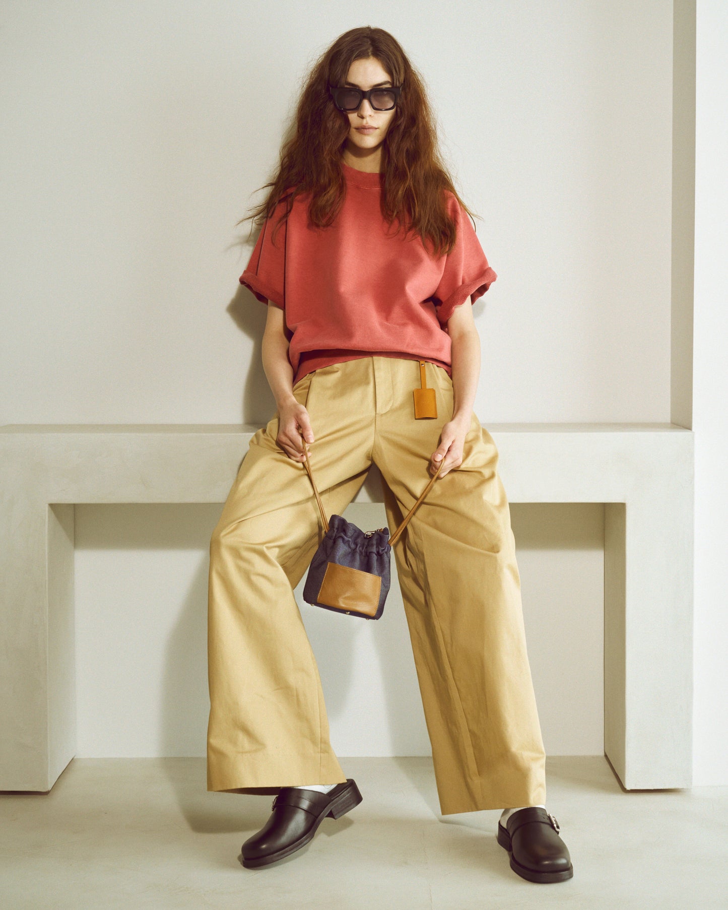 【PRE ORDER】Elongated [Leather Belt](Camel)