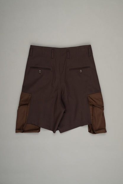 【Pre Order】Layered Cargo Shorts ( Brown )