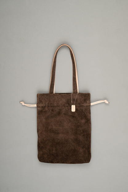 【Pre Order】Drawstring Tote Bag ( Brown )