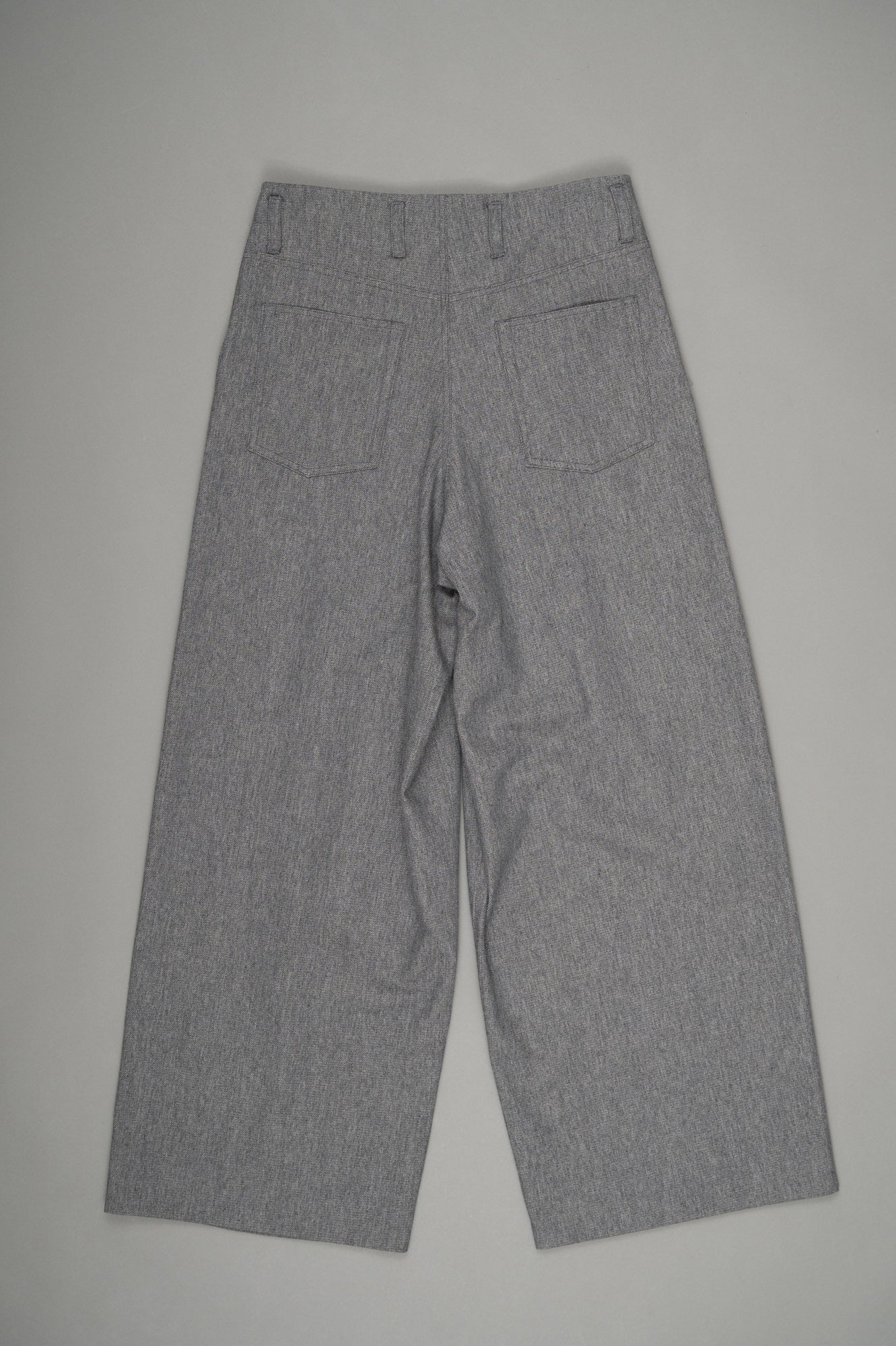 Tucked Wide Trousers (Gray)