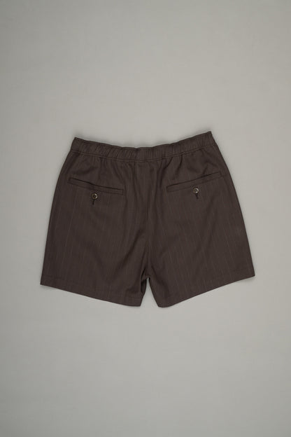 【Pre Order】Dressy Easy Shorts ( Khaki Stripe )
