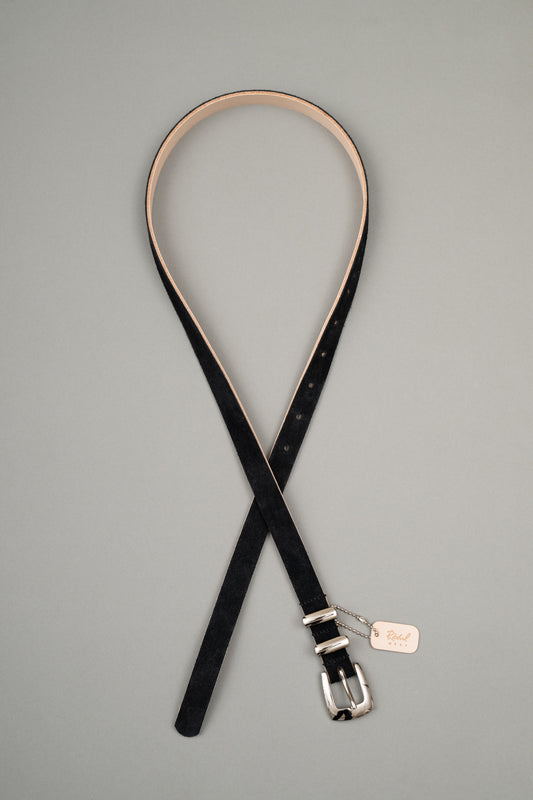 【Pre Order】W Loop Leather Belt ( Black )