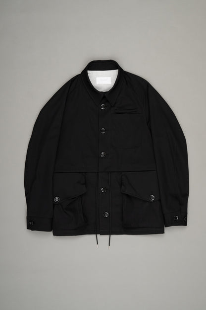 【Pre Order】Layered Military Coat ( Black )