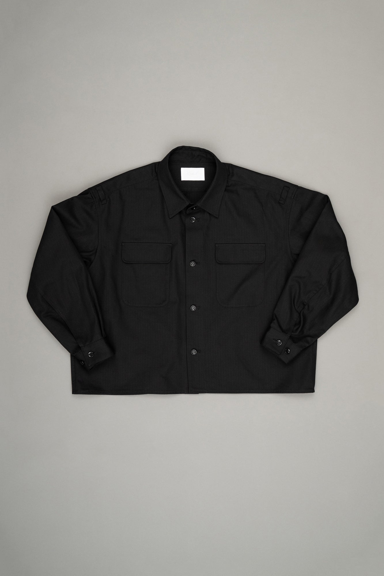 【Pre Order】Over Officer Shirt Jacket ( Black )
