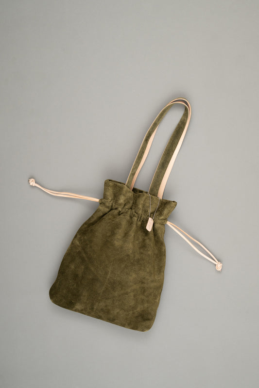 【Pre Order】Drawstring Tote Bag ( Khaki )