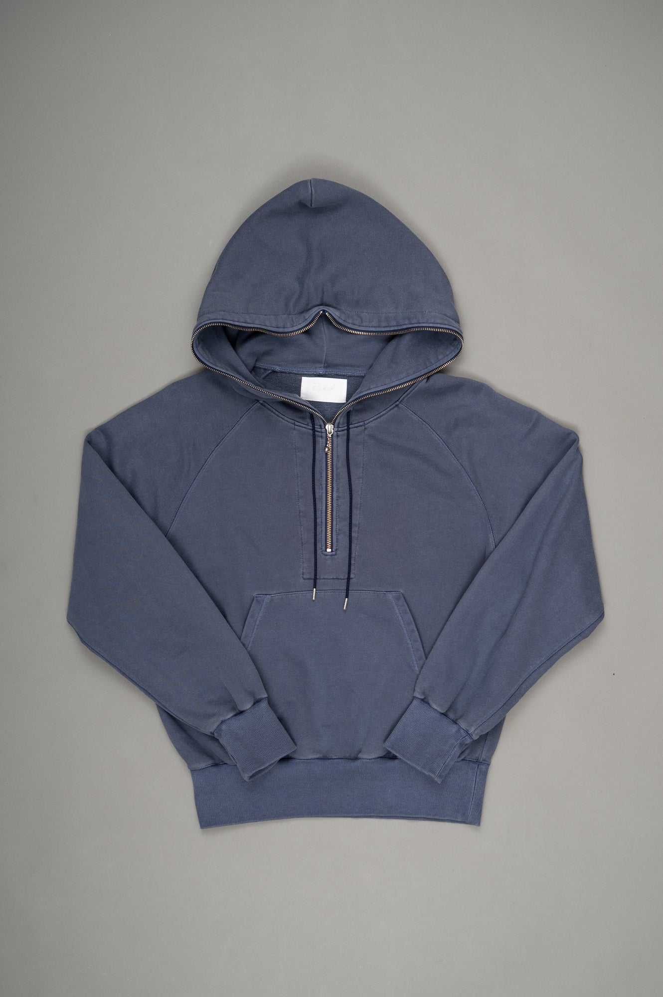 Processed Half-Zip Sweat Hoodie(Navy)