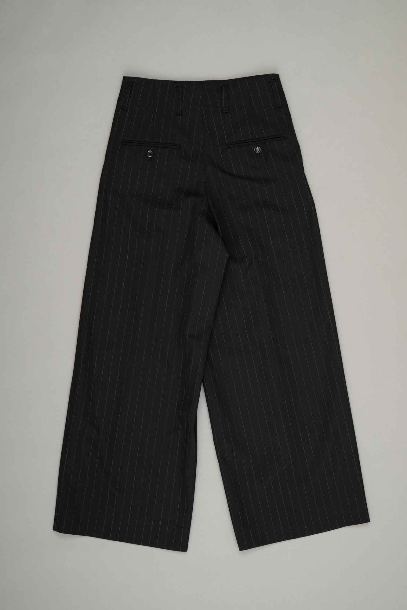 【Pre Oeder】Tuck Wide Trousers ( Black Stripe )