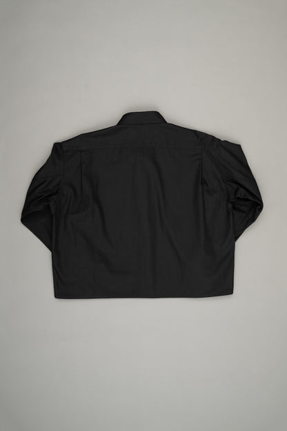 【Pre Order】Over Officer Shirt Jacket ( Black )