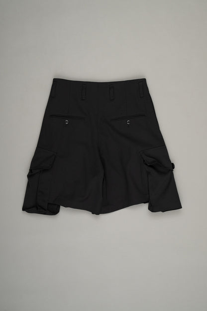 【Pre Order】Layered Cargo Shorts ( Black )