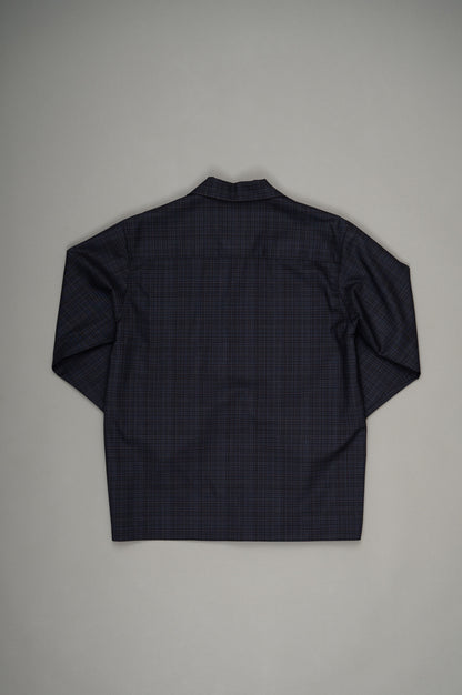 Box Opencollar Shirt Jacket(Navy Check)