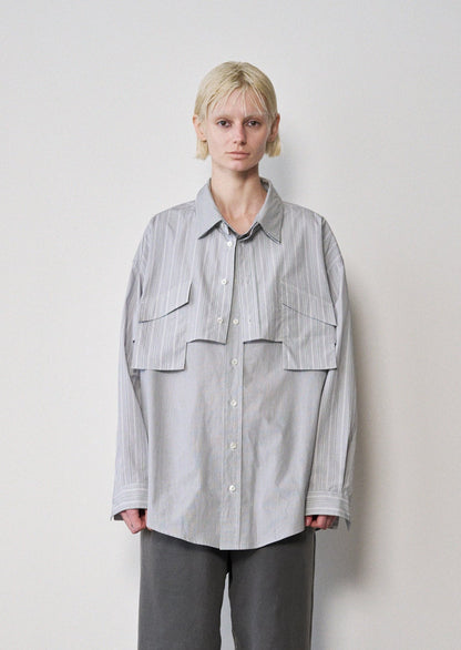 Layered Shirt (Gray Stripe)