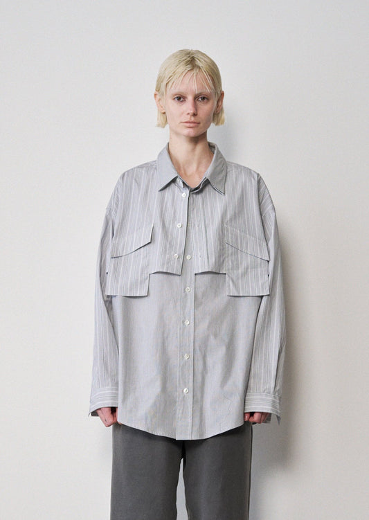 Layered Shirt (Gray Stripe)