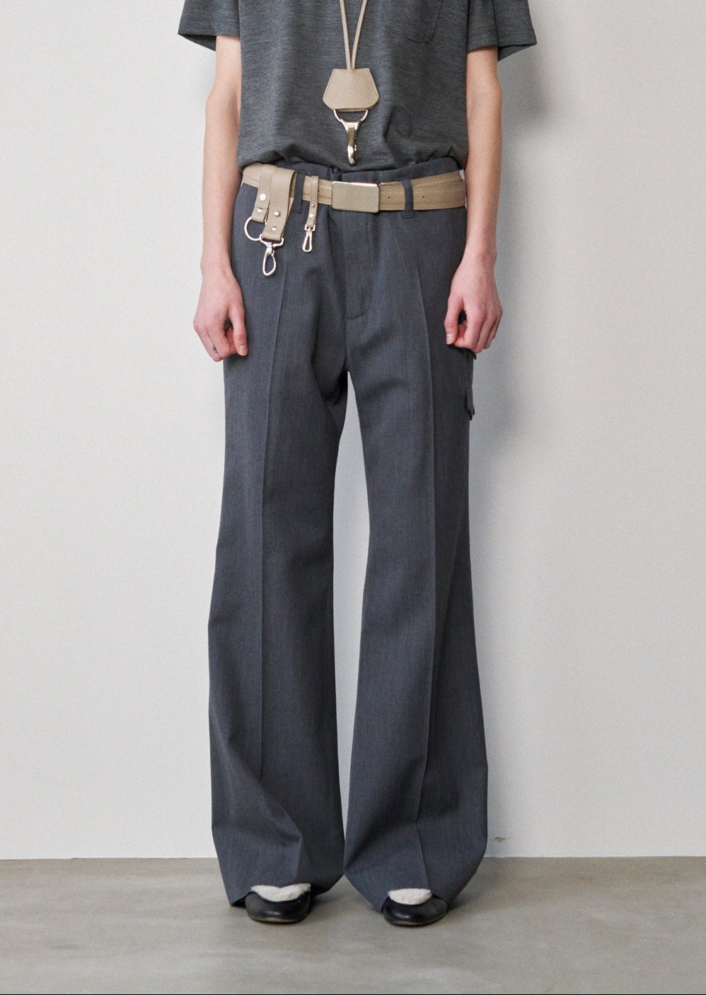 【PRE ORDER】Wide Flare Trousers(M.Gray)