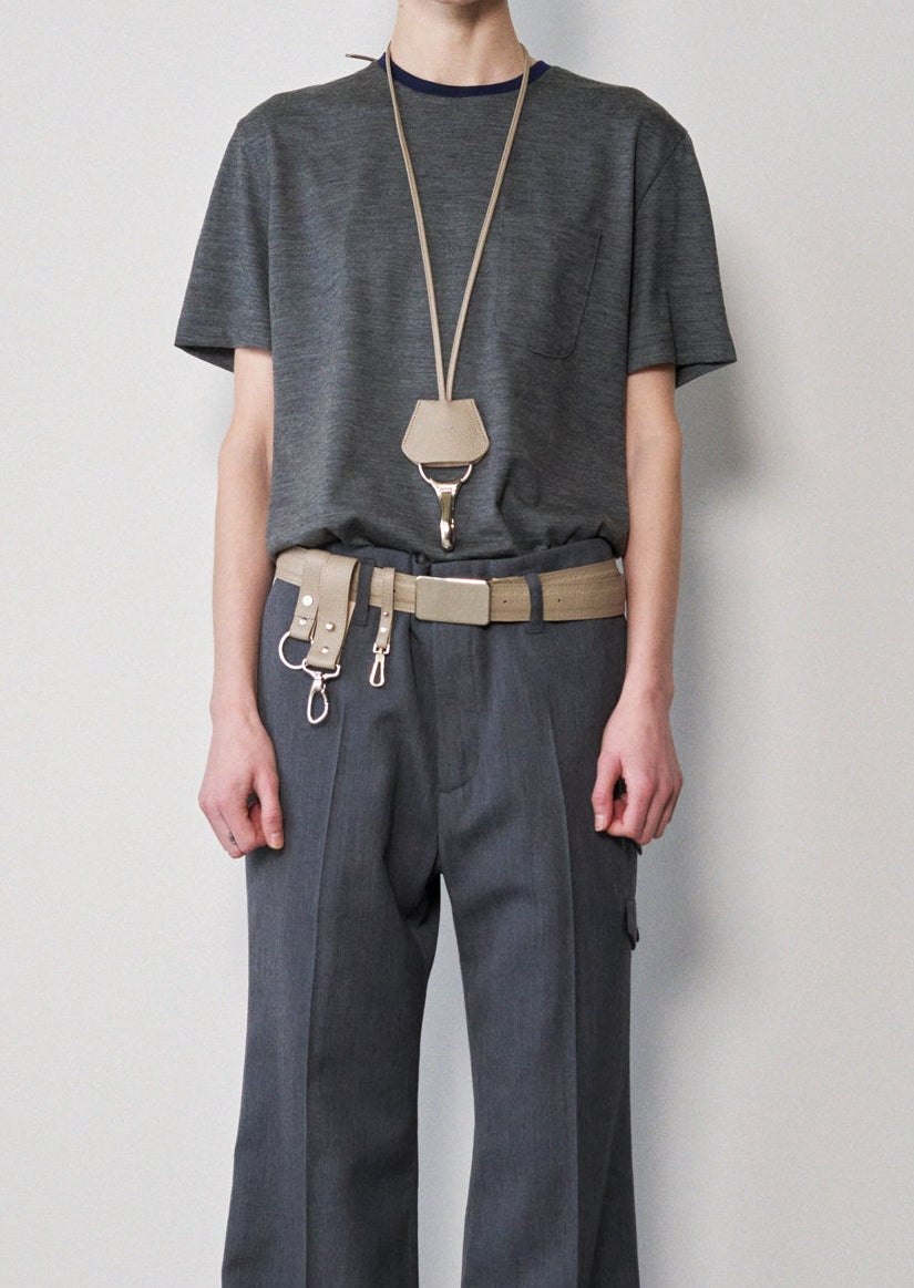 Leather Belt(Gray)